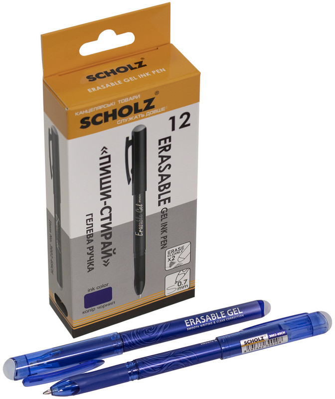 Ручка гелева "пиши-стирай", 0.7мм, синz, Erasable, 3002-6SCH, SCHOLZ